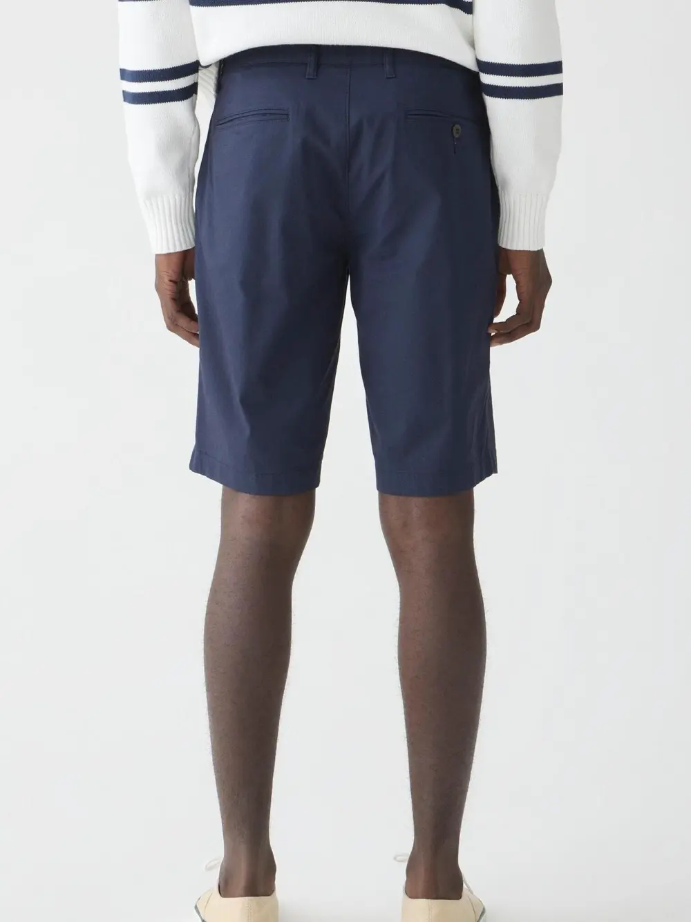 Navy Blue Casual Drawstring Shorts