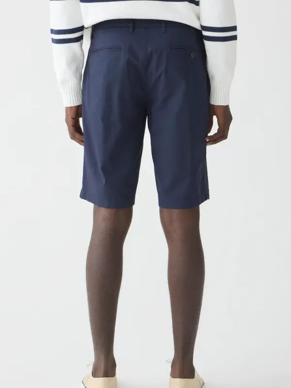 Navy Blue Casual Drawstring Shorts