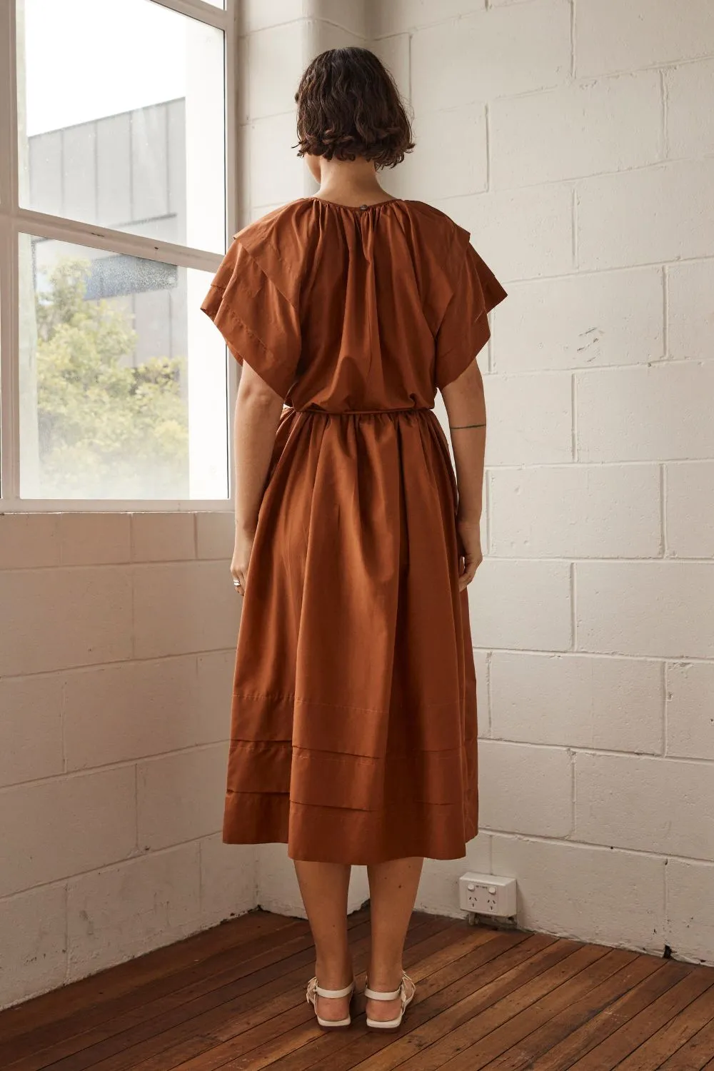 portray dress - toffee