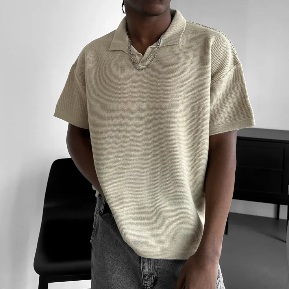 Casual Relaxed Knit T-Shirt