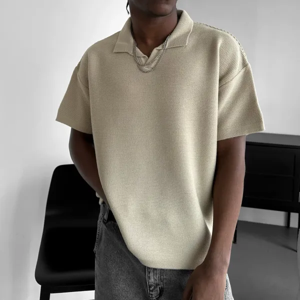 Casual Relaxed Knit T-Shirt