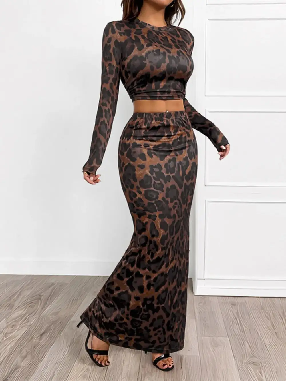 Round Neck Ruched Coordinated Set