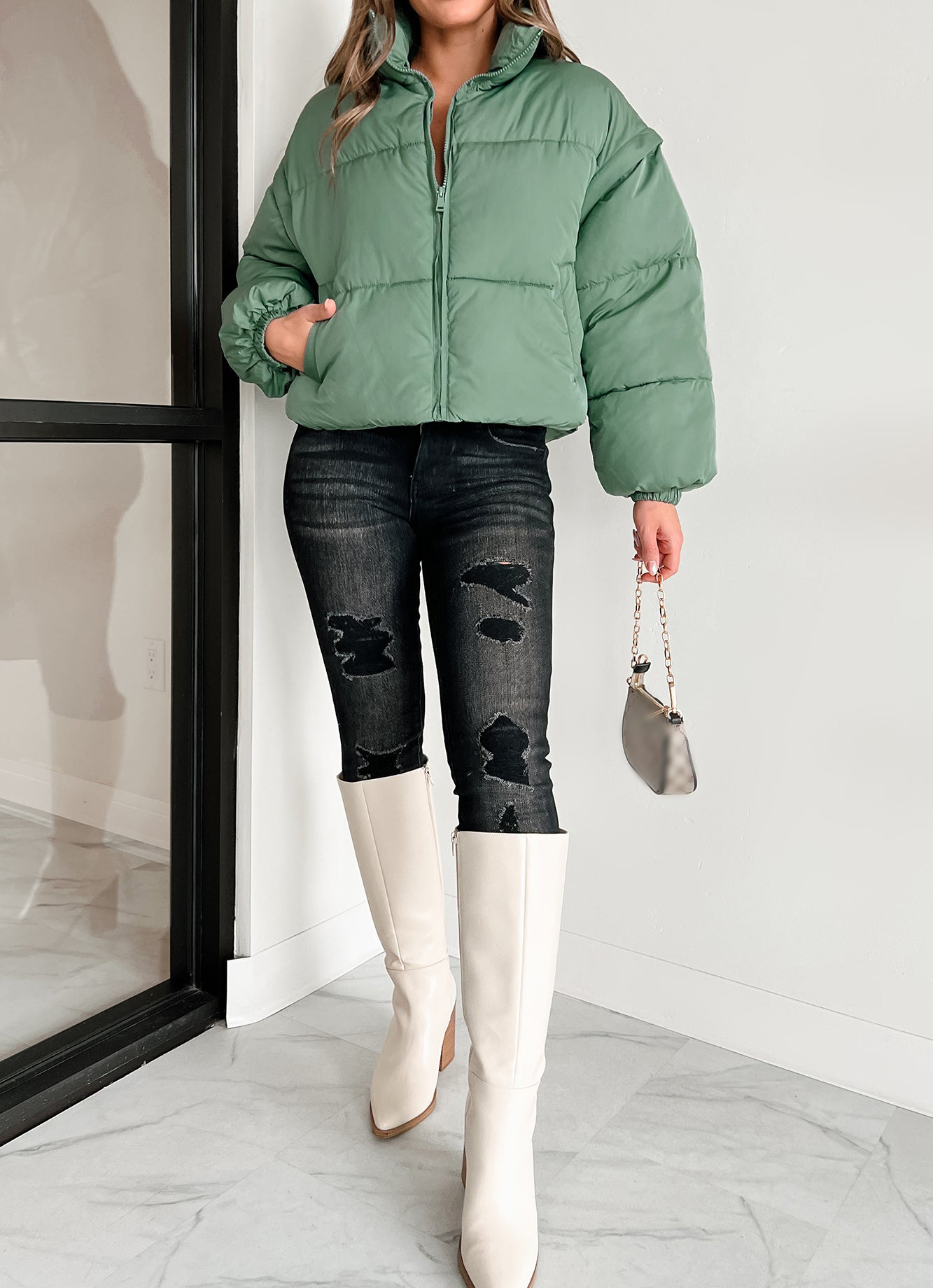 Changing Climate Detachable Sleeve Puffer Jacket