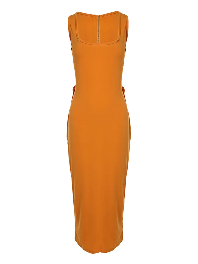 Ladies Casual Basic Sleeveless Dress