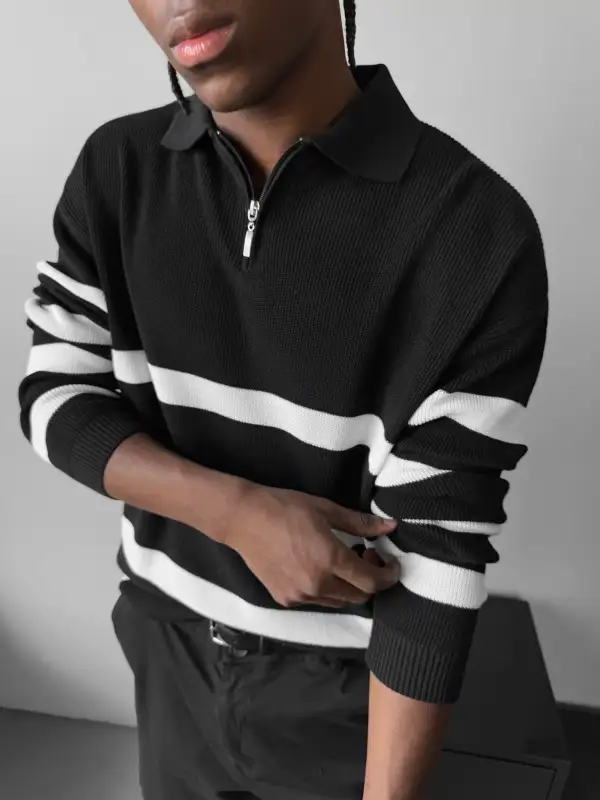 Athletic Relaxed Knit Sweater