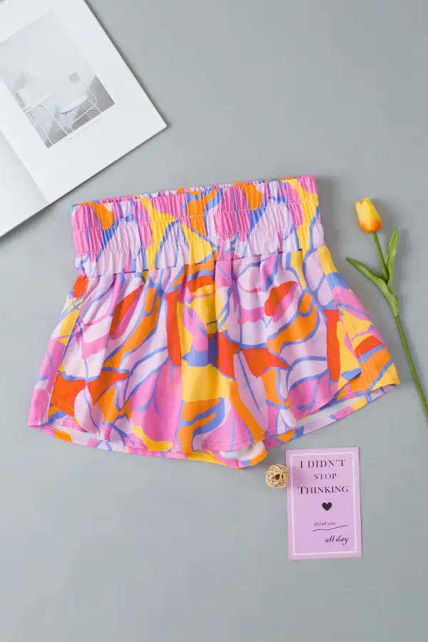 Streetwear Simple Elastic Waist Shorts