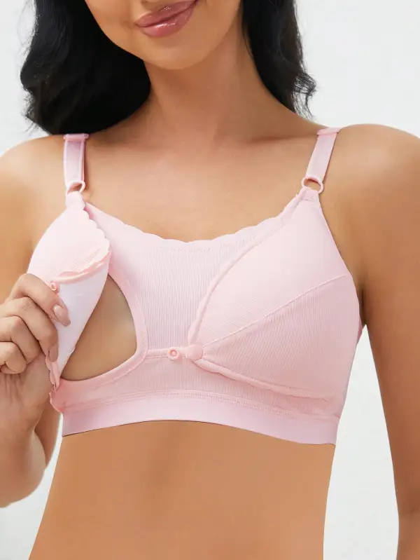 Scallop Trim Nursing Bra