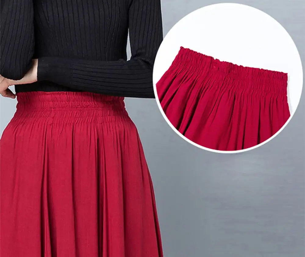 Everyday Embroidered Cotton A Line Maxi Skirt