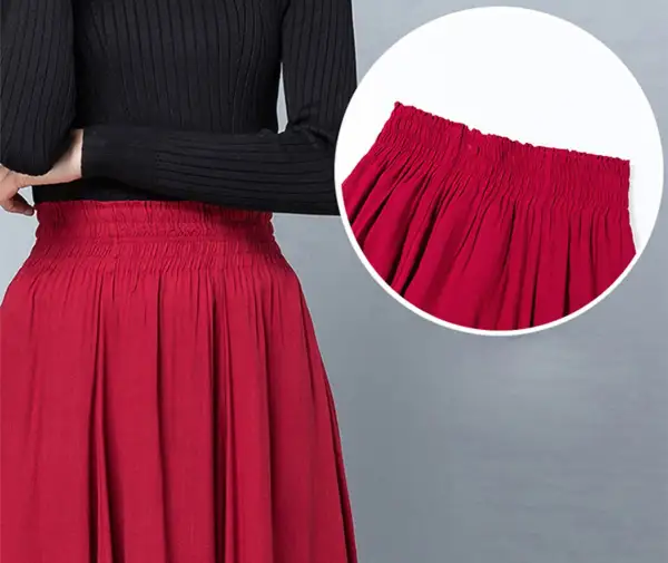 Everyday Embroidered Cotton A Line Maxi Skirt