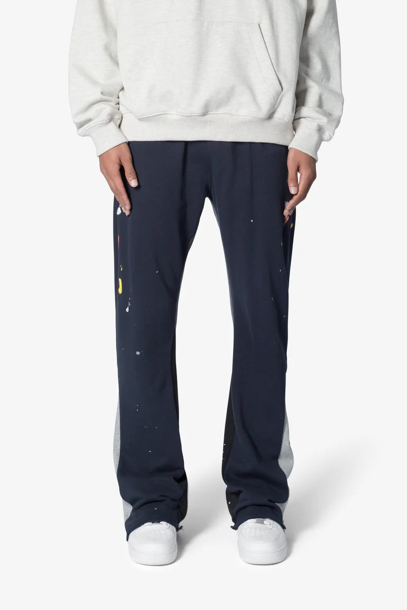 CONTRAST BOOTCUT SWEATPANTS