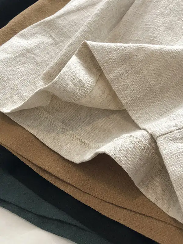 Losse Wijde Pijpen Elasticiteit Geplooide Effen Kleur Shorts