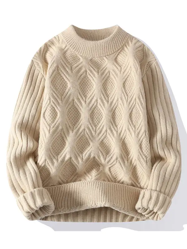 Relaxed Knit Crew Neck Sweater
