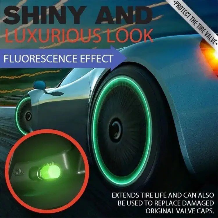 Glow-in-the-Dark Valve Stem Caps