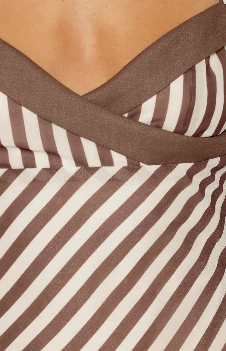 Chiffon Stripe Micro Mini Dress