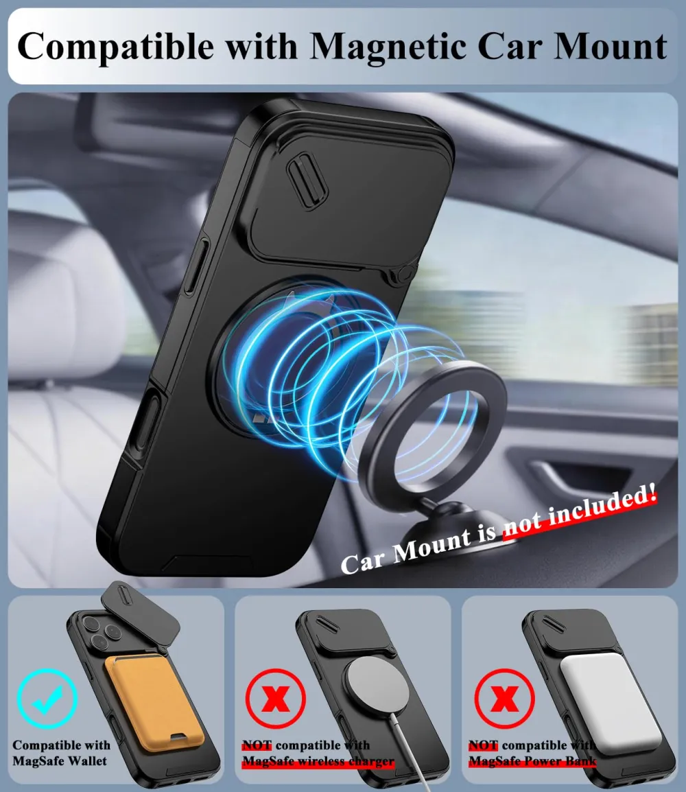 For iPhone 18 Pro Max LINK Phone Case Apple 15 Pro Sliding Window Stand Shockproof Protective Cover