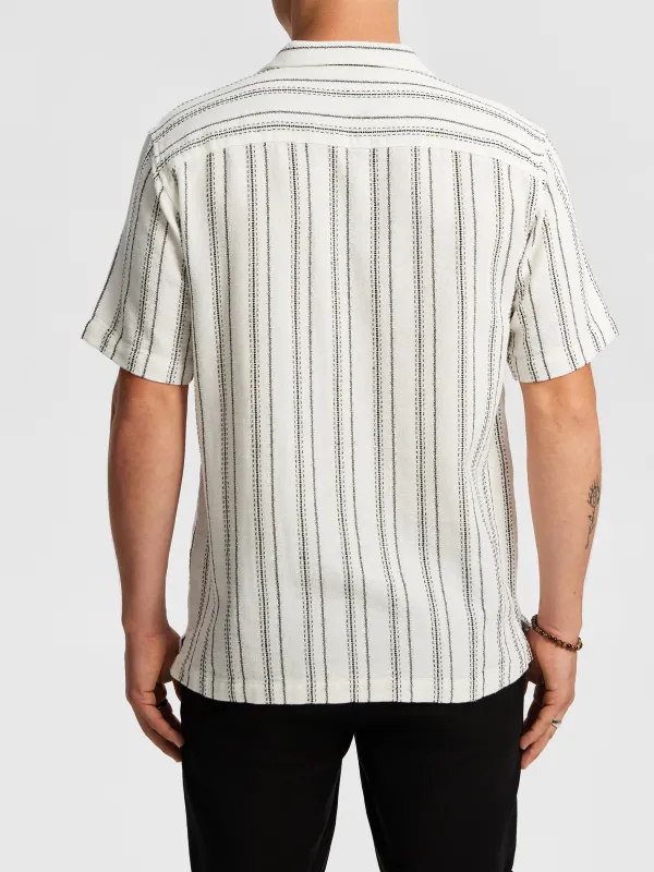 White Striped Short Sleeve Shirt
