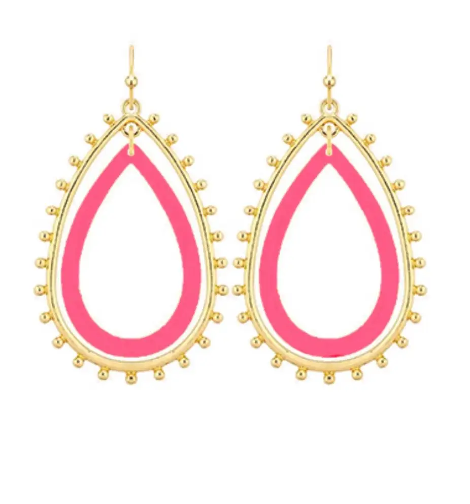 Metal Acetate Double Earrings