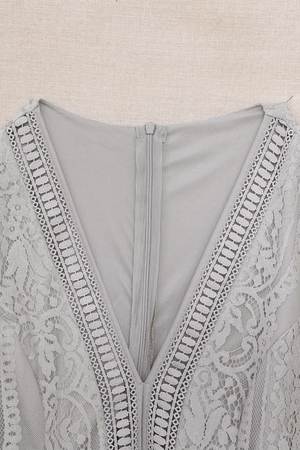 V-Neck Lace Maxi Dress