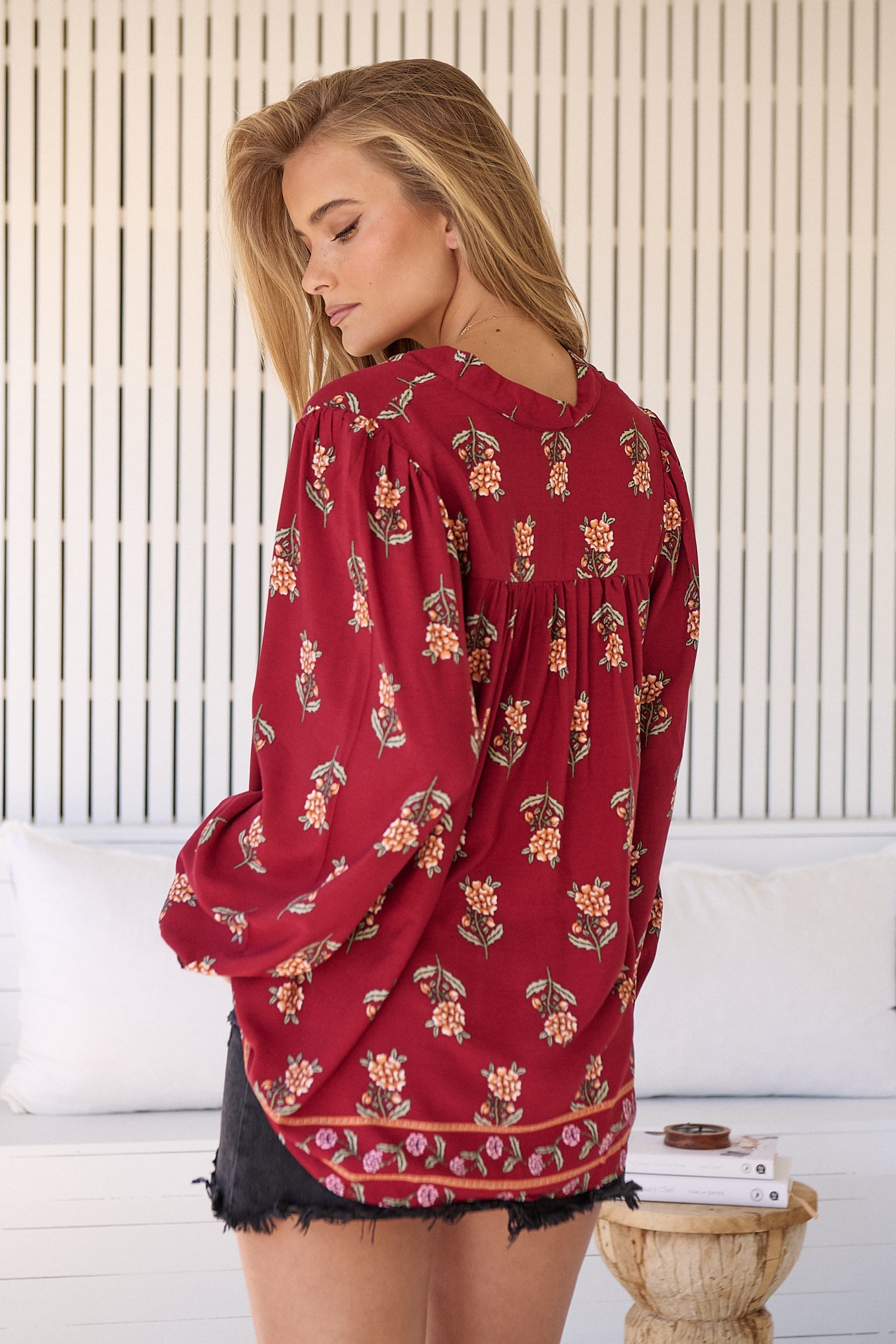 Bee Blouse -  Grenache