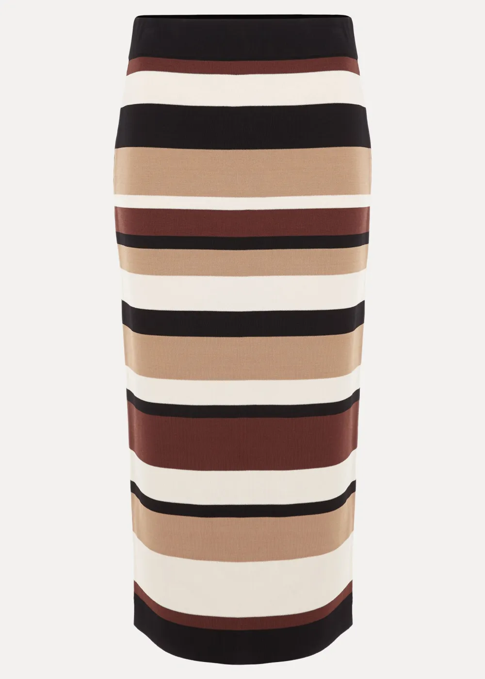 Striped Print Fitted Half Skirt