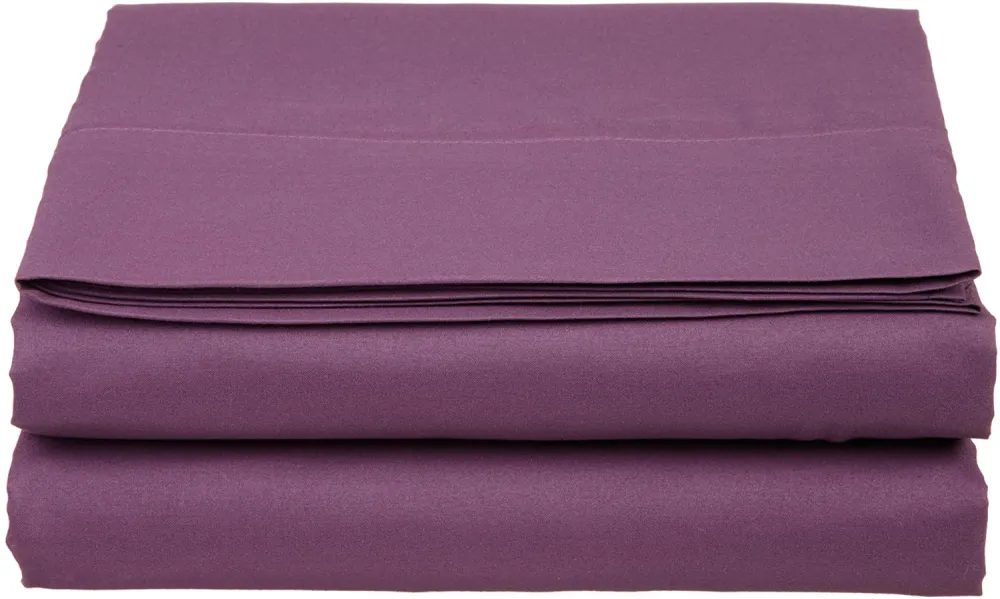 (Store Closing Sale) Set of 2 Silky Soft Polyester Single Flat Sheet