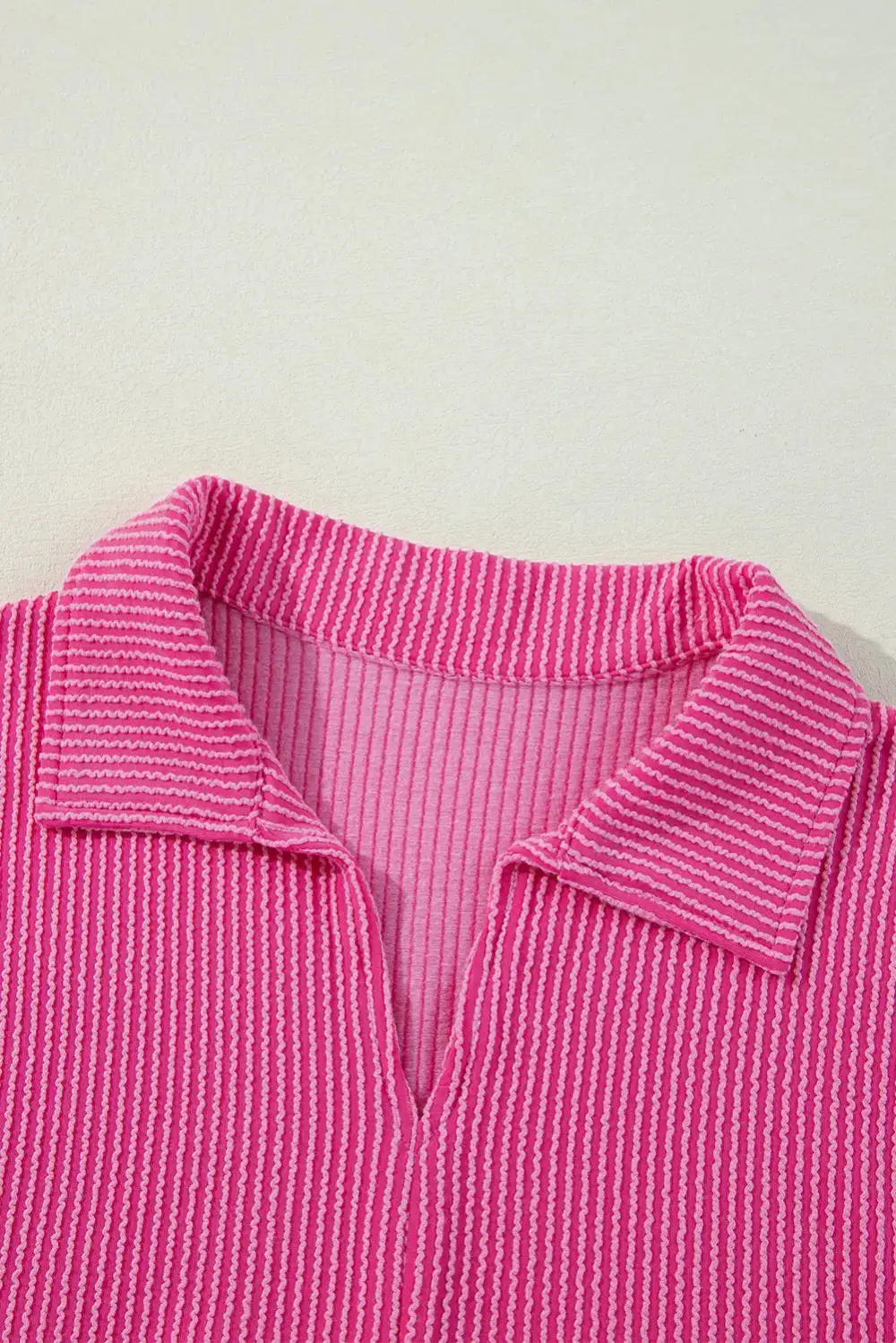 V-Neck Turn-down Collar Blouse