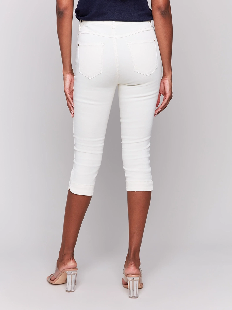 Slim Fit Women's Breathable Cotton Cropped Pants