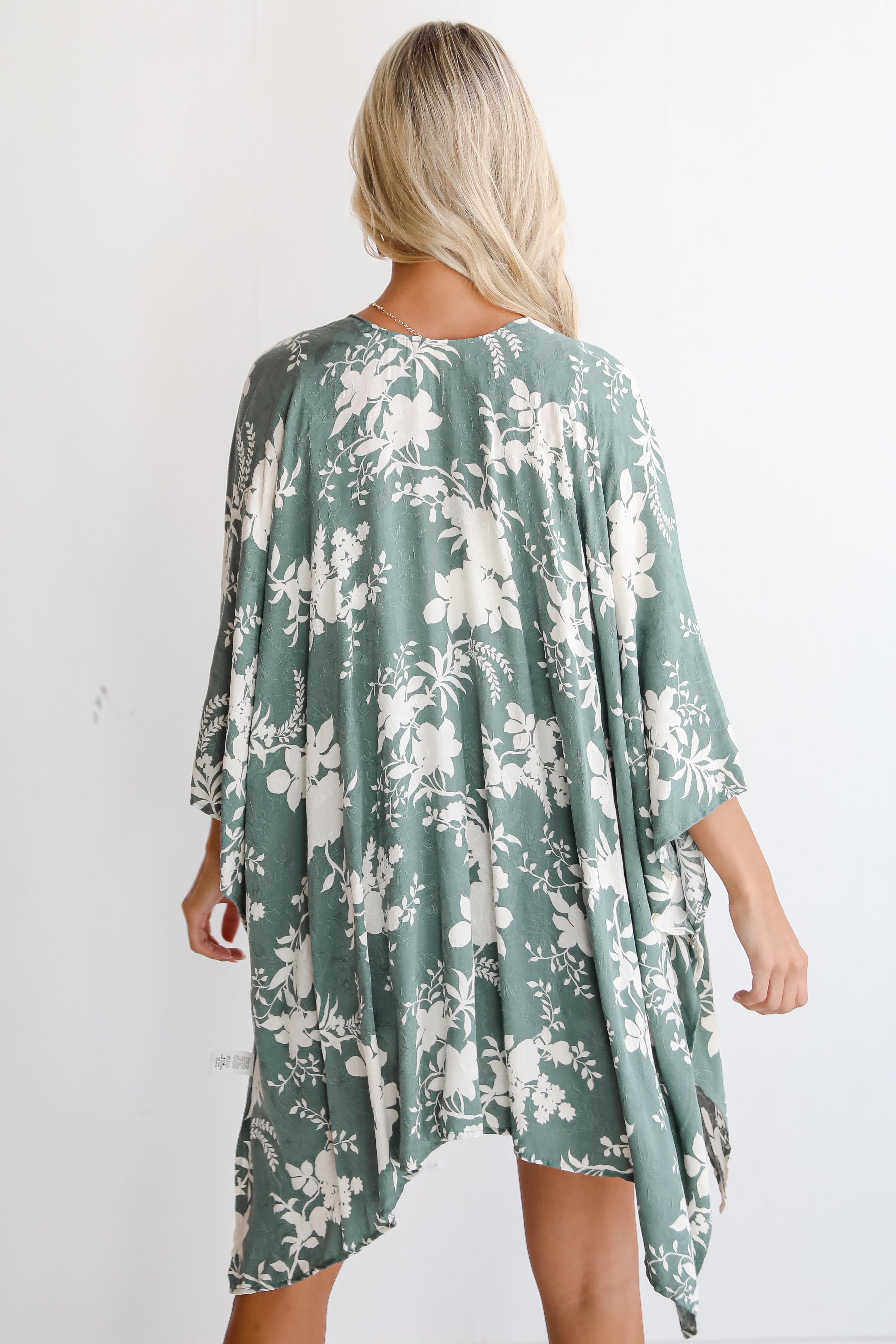 Feeling Flouncy Sage Floral Kimono