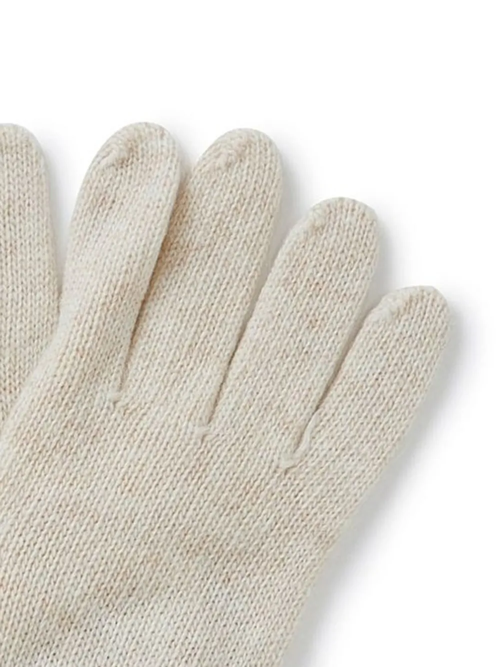 Cream Wool Blend Gloves