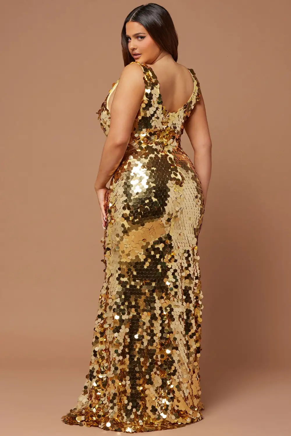 See Me Shining Sequin Gown - Gold