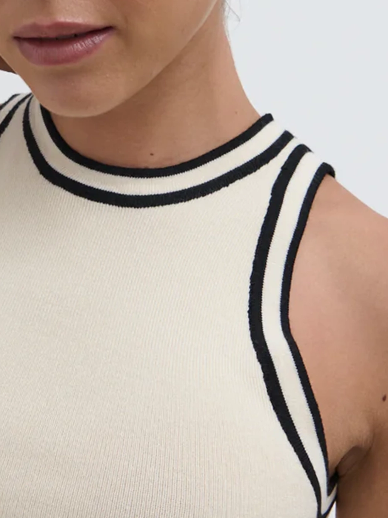 Contrast Knit Top