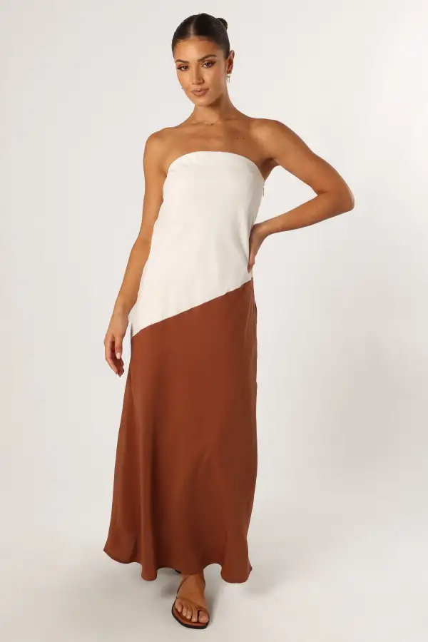 Joanna Maxi Dress - White Choc