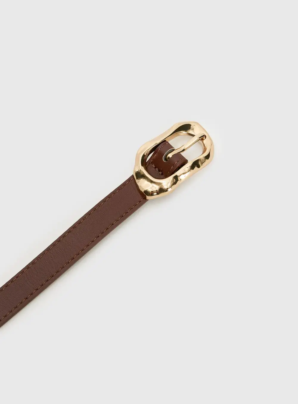 Accent Ready Buckle Faux Leather Belt