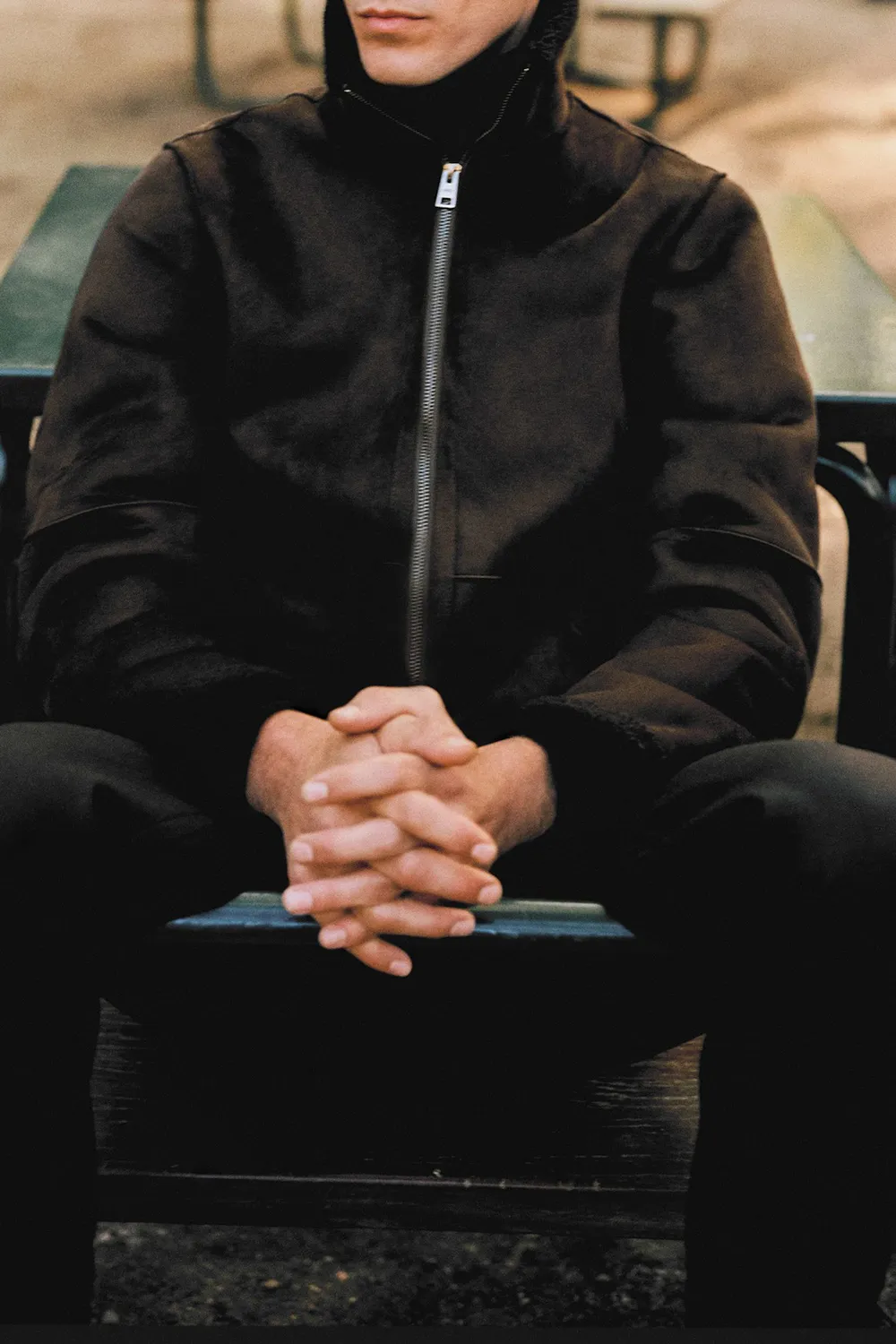 Shearling-Lined Leather-Effect Jacket