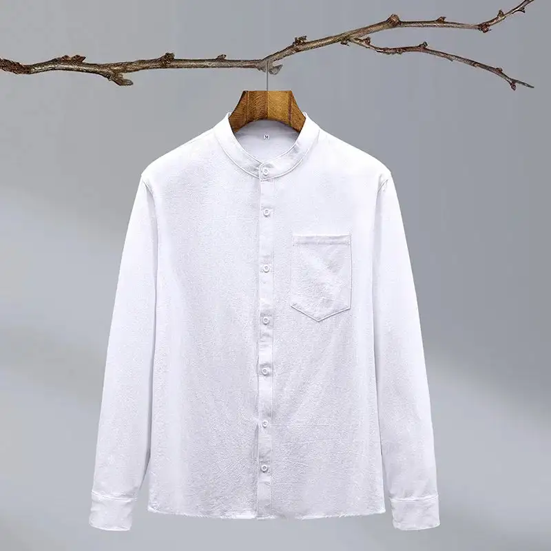 Linen Collar Button Shirt