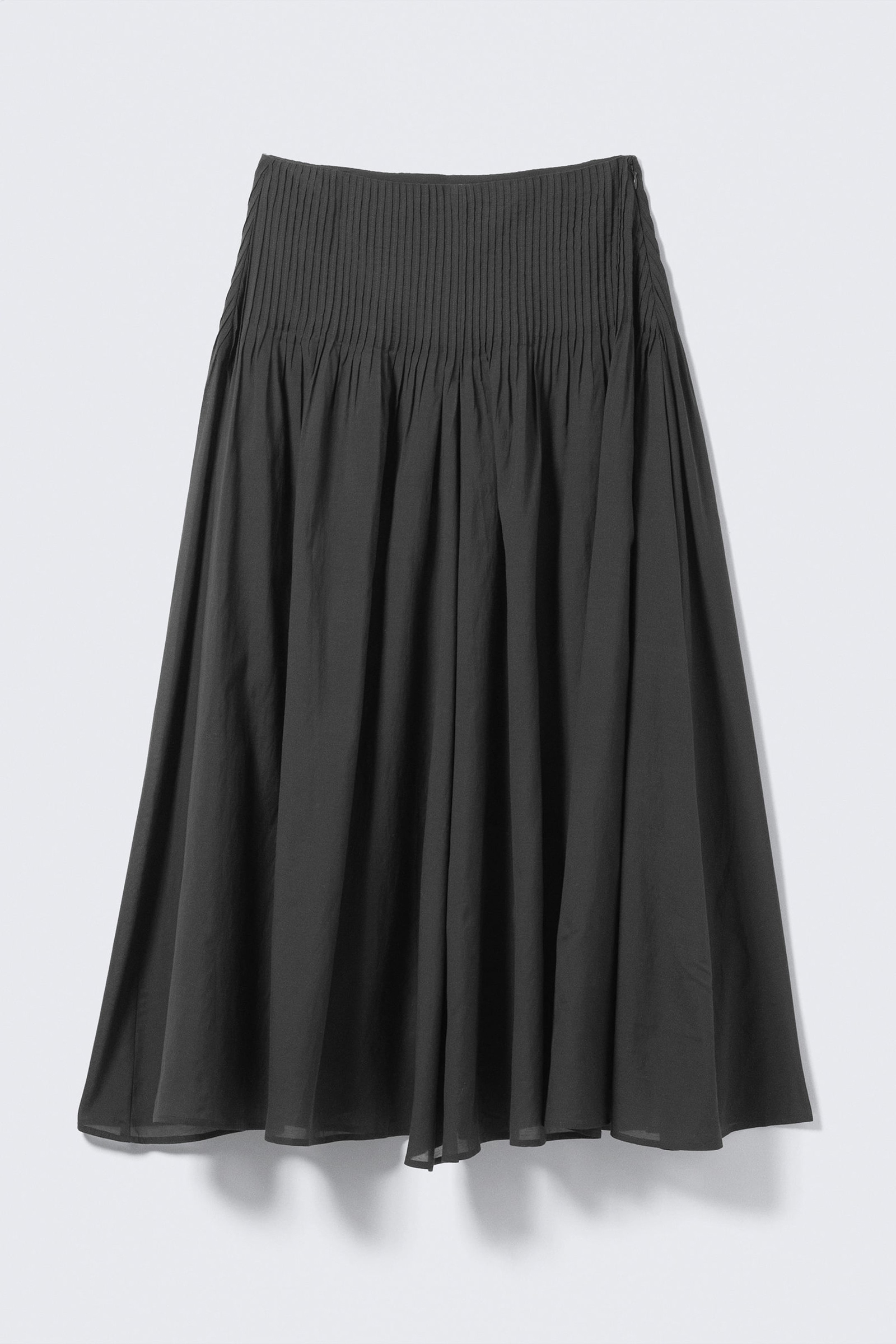 Pleated Mid Waist Skirt