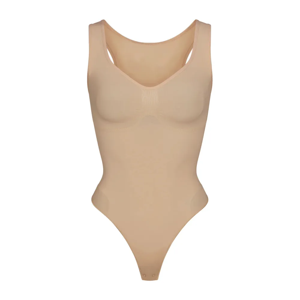 Scoop Neck Thong Bodysuit