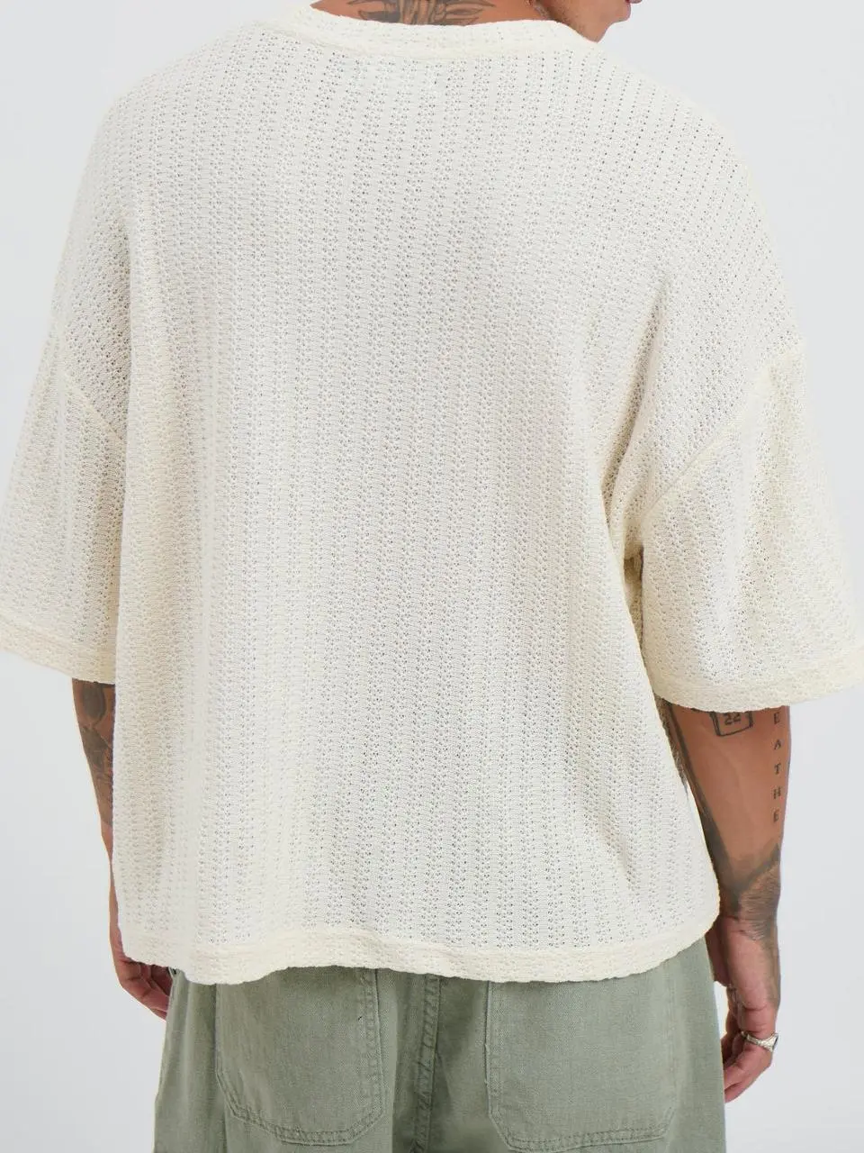 Simple Casual And Daily Two Thread Stitch Tee