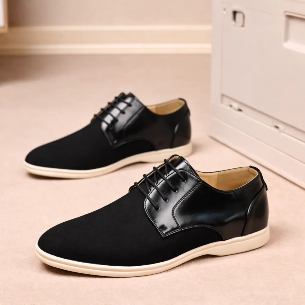 Casual Lace-Up Leather Shoes