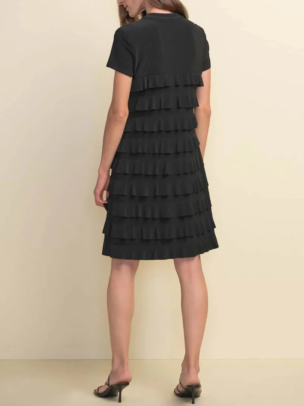 Black Tiered Ruffle Short Dress