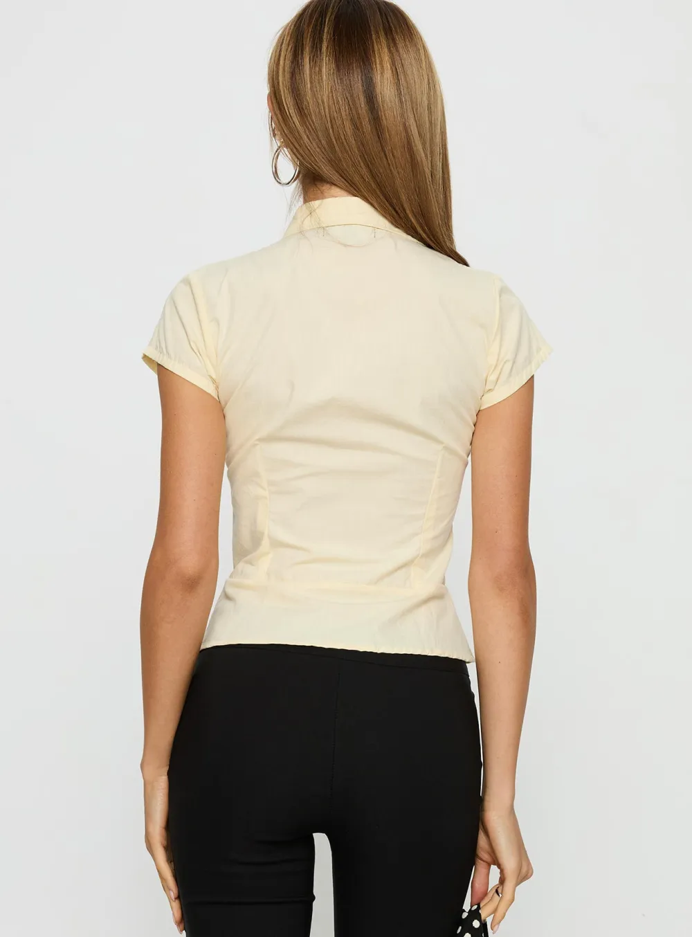 Chic Button Up Collared Blouse