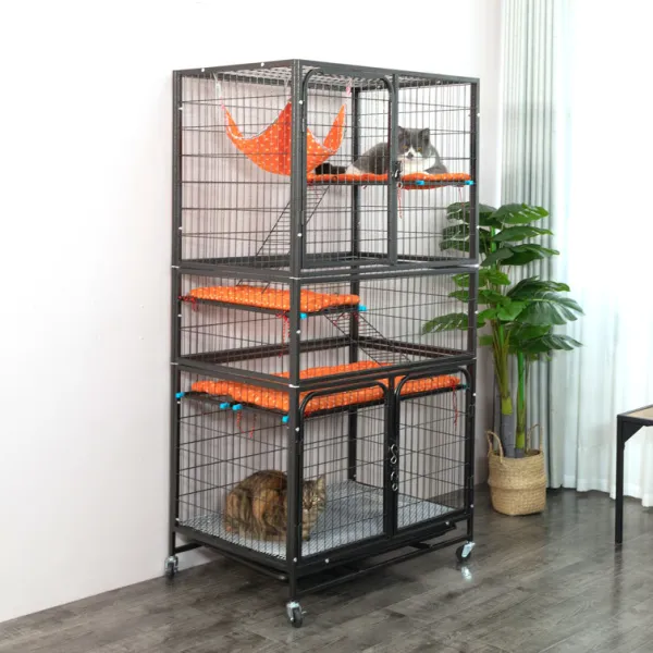 Deboy Cat Cage Playpen with Universal Wheels