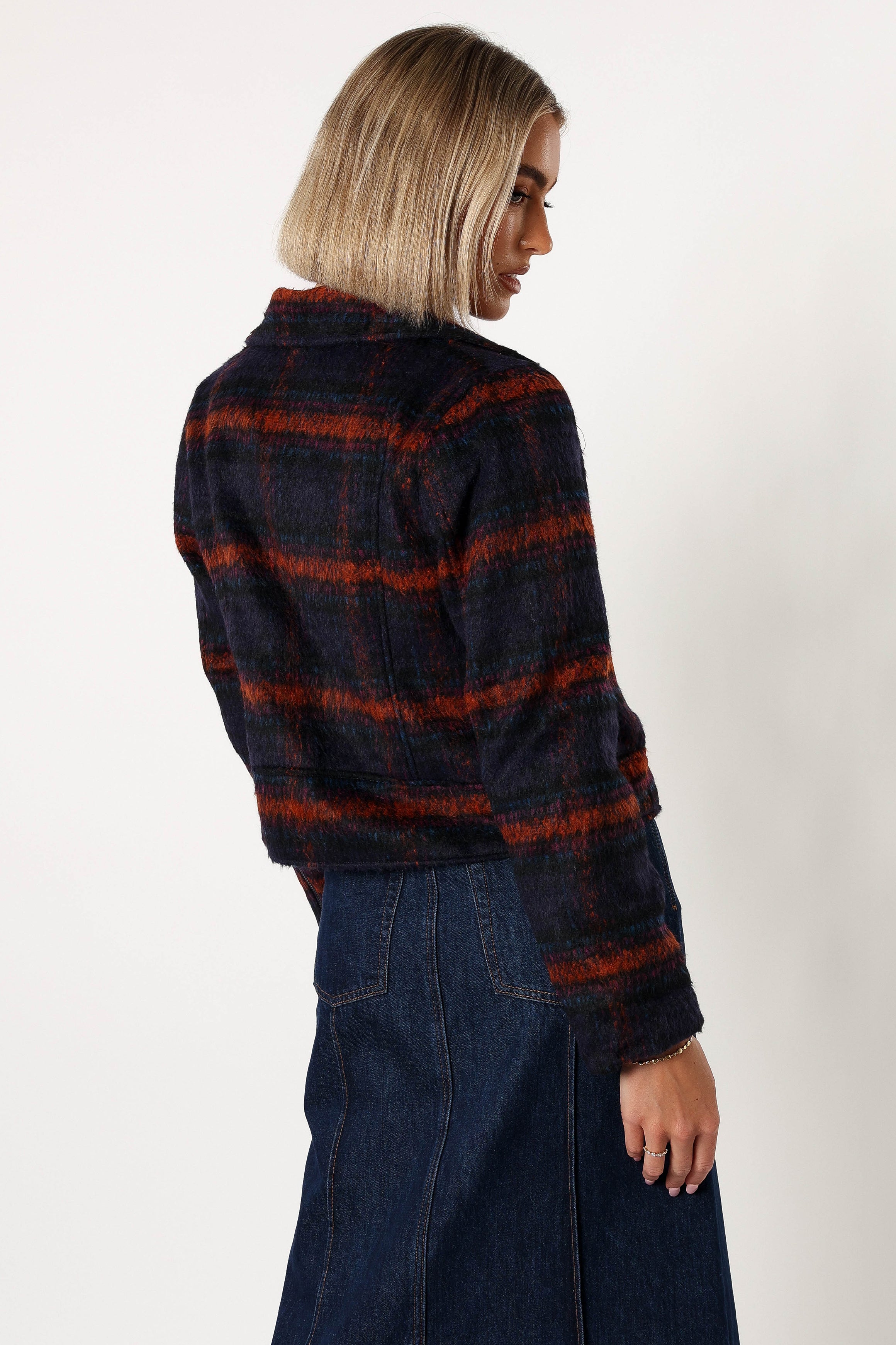 Logan Plaid Jacket - Navy/Teal