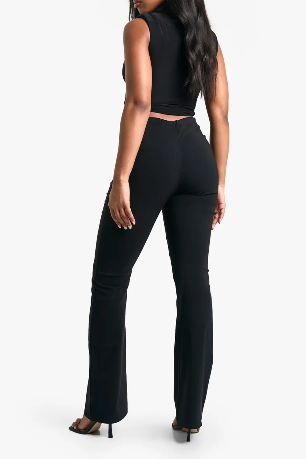 High Waist Slim Fit Women'S Flared Pants