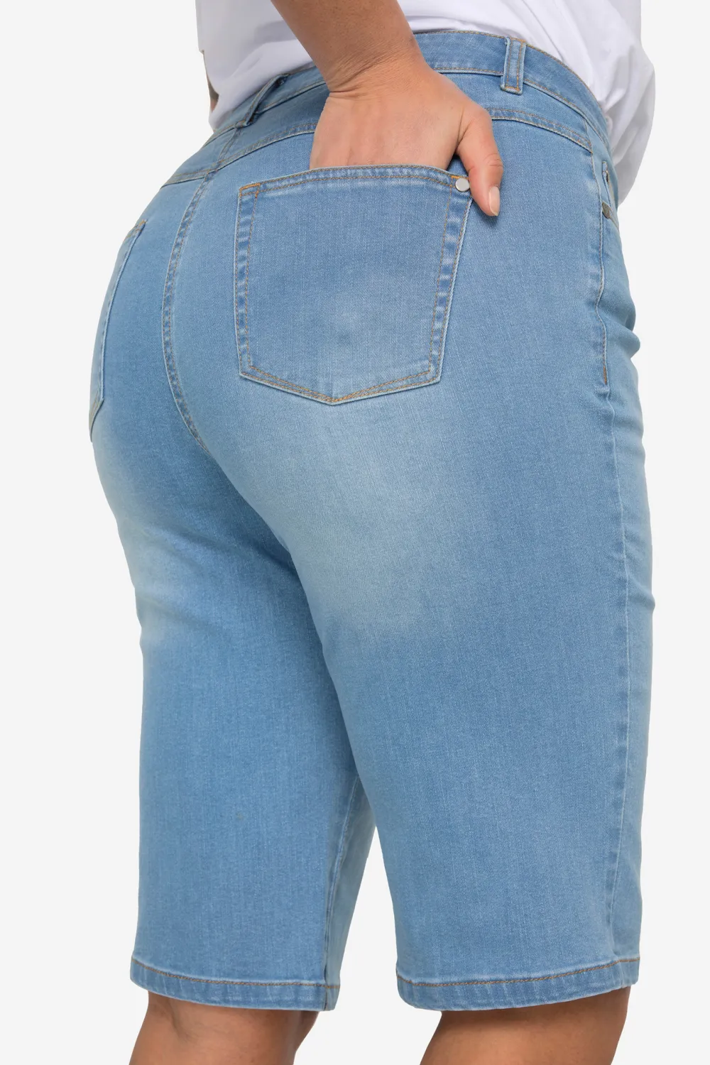 Solid Color Women's Denim Shorts