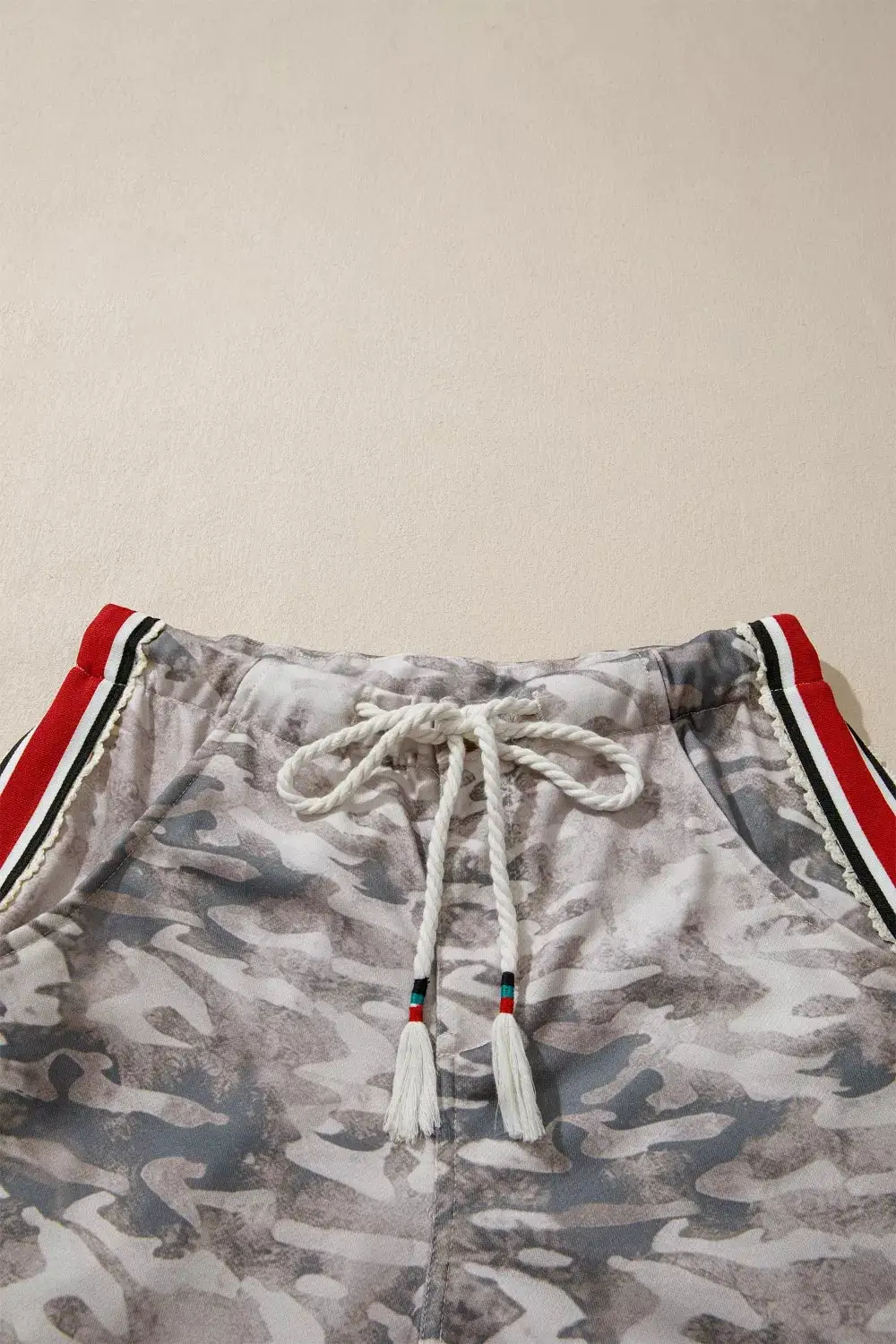 Camo Print Drawstring Waist Joggers Pants