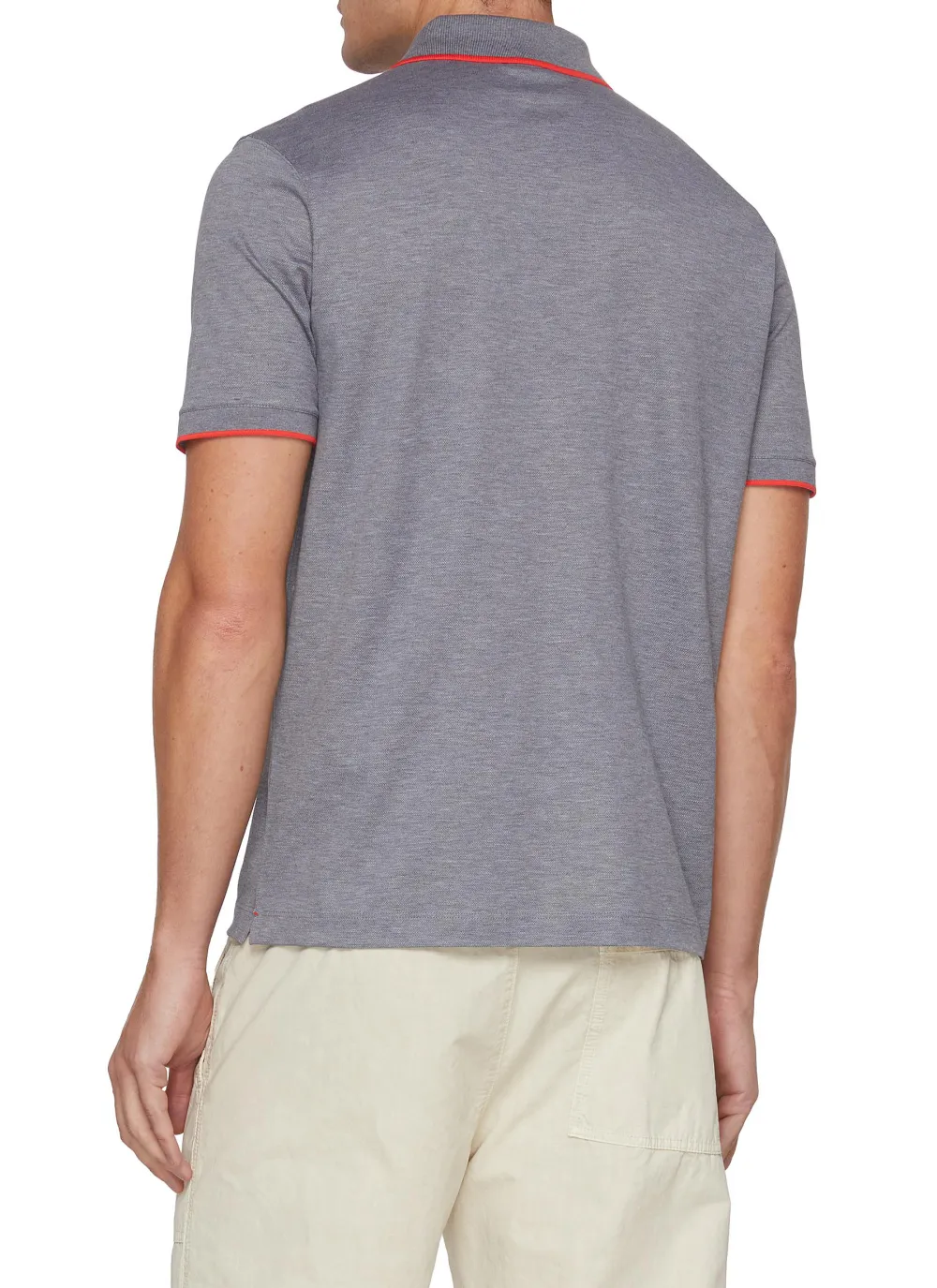 Daily Soft And Comfortable Silk Light Grey Polo Shirt