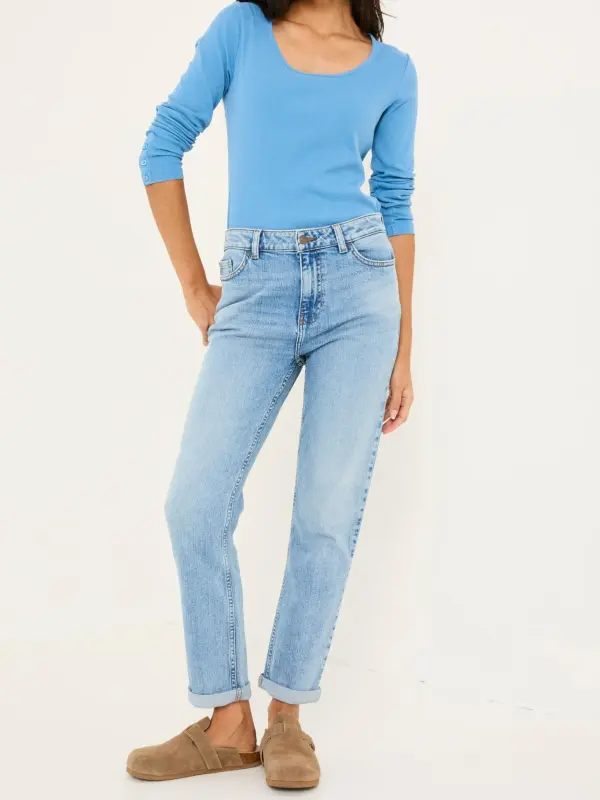 Chesham Light Blue Denim Girlfriend Jeans