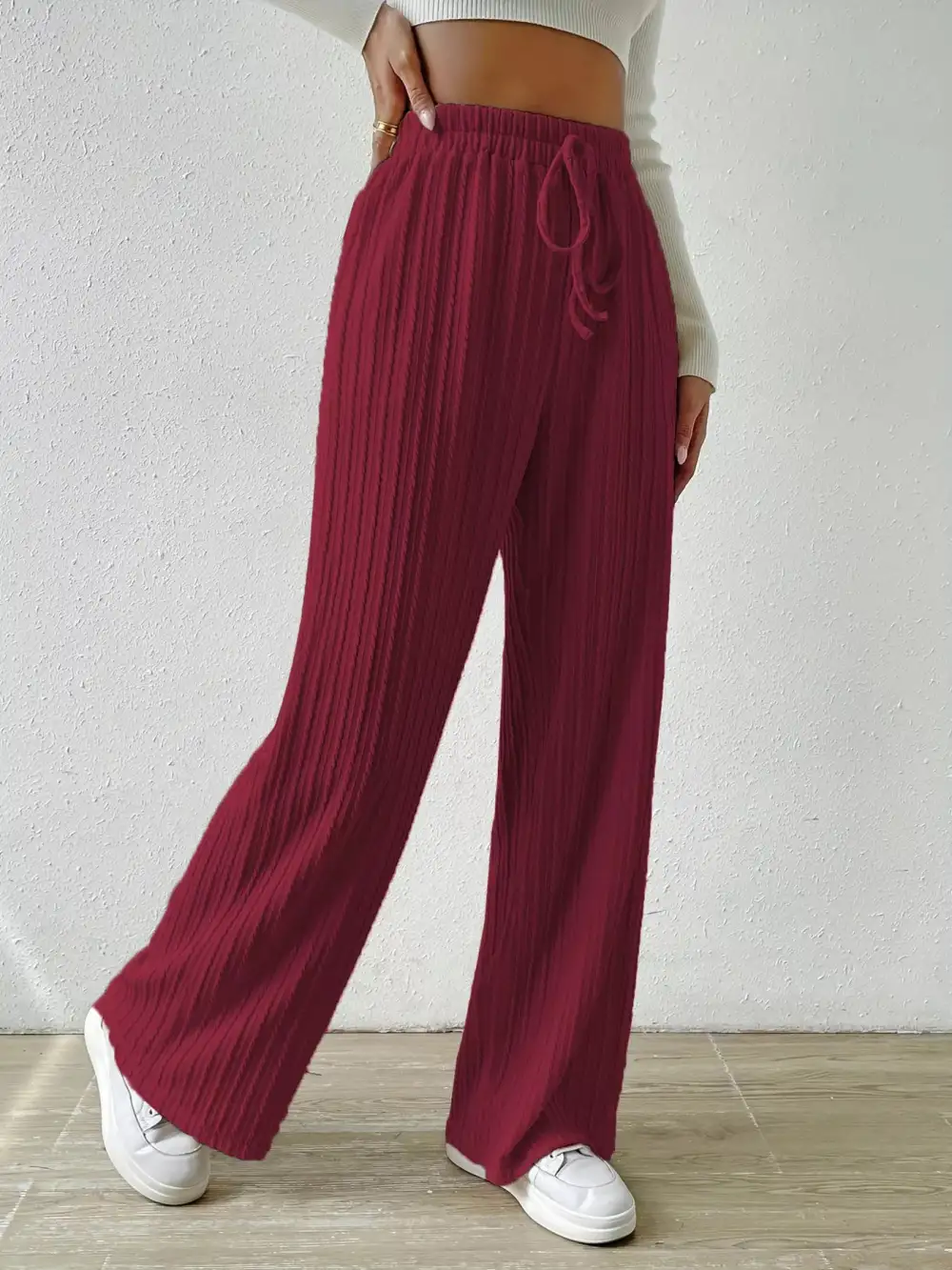 Weekend Drawstring Wide Leg Pants