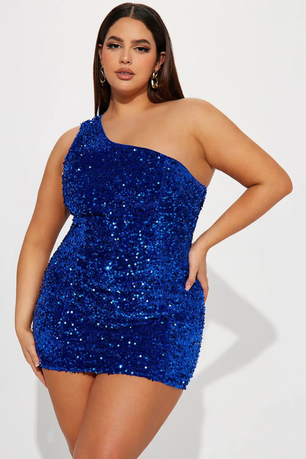 Zakira Sequin Mini Dress - Blue